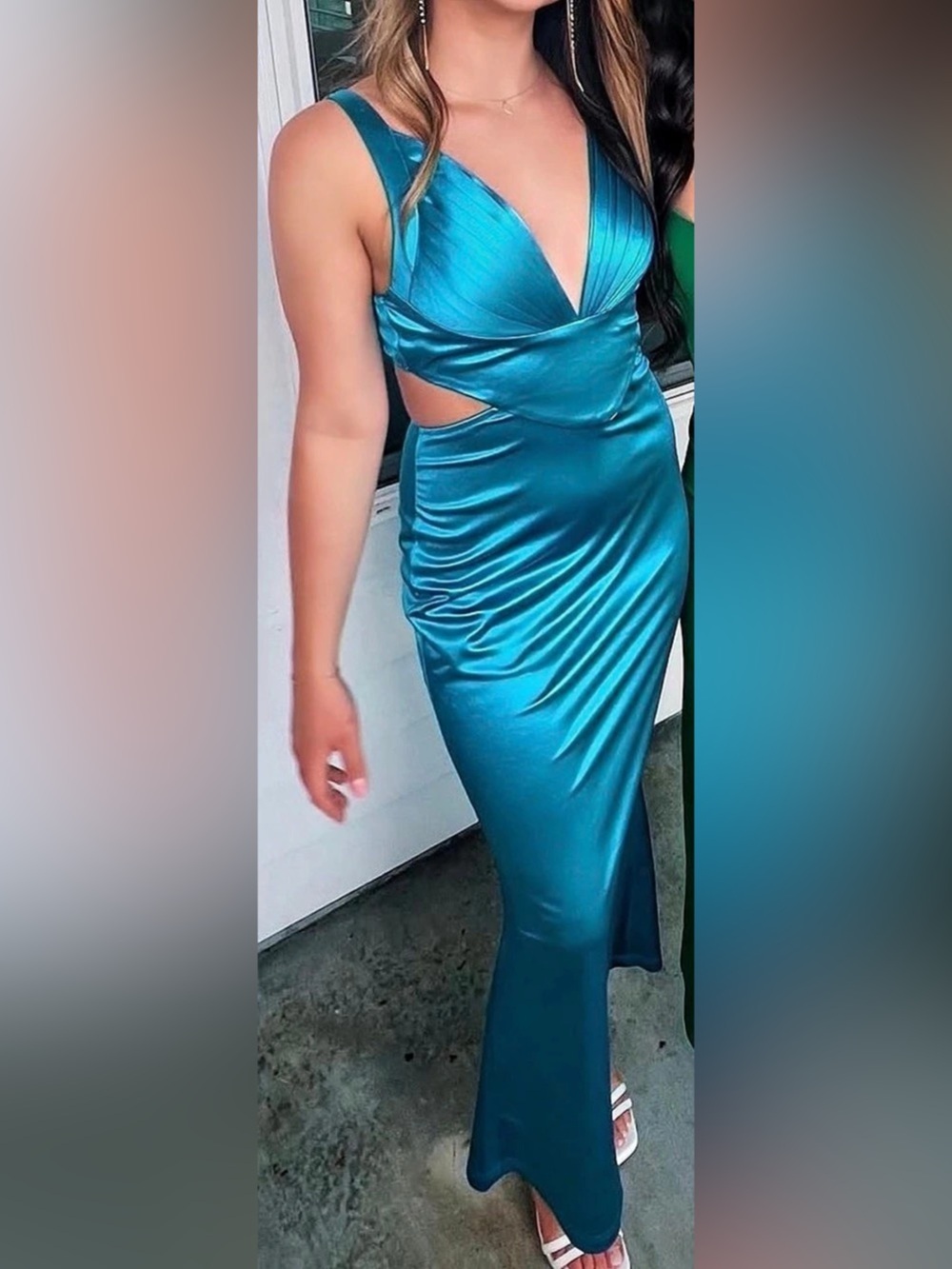 Hello Molly Formal Blue Maxi Dress Size XS
